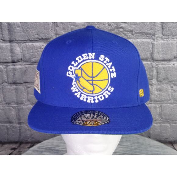 Mitchell & Ness Golden State Warriors Fitted Hat Hardwood Classics Sz 7 1/2 New - Picture 1 of 10